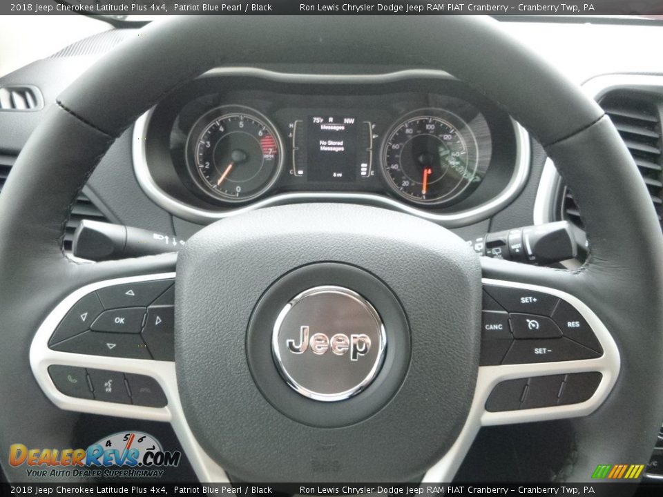 2018 Jeep Cherokee Latitude Plus 4x4 Patriot Blue Pearl / Black Photo #20