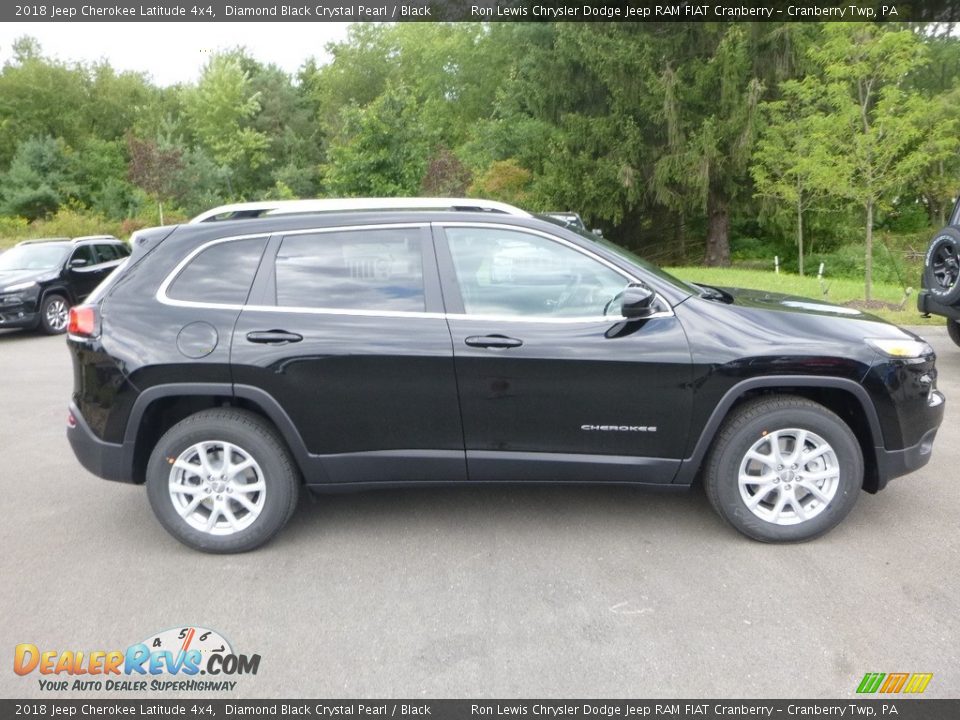 2018 Jeep Cherokee Latitude 4x4 Diamond Black Crystal Pearl / Black Photo #6