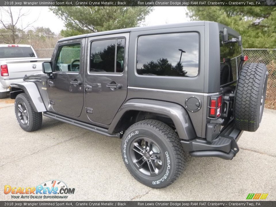 2018 Jeep Wrangler Unlimited Sport 4x4 Granite Crystal Metallic / Black Photo #3