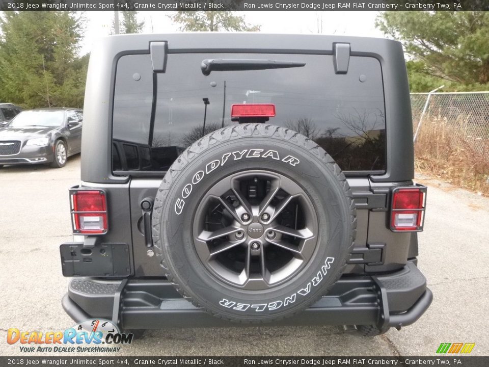 2018 Jeep Wrangler Unlimited Sport 4x4 Granite Crystal Metallic / Black Photo #4