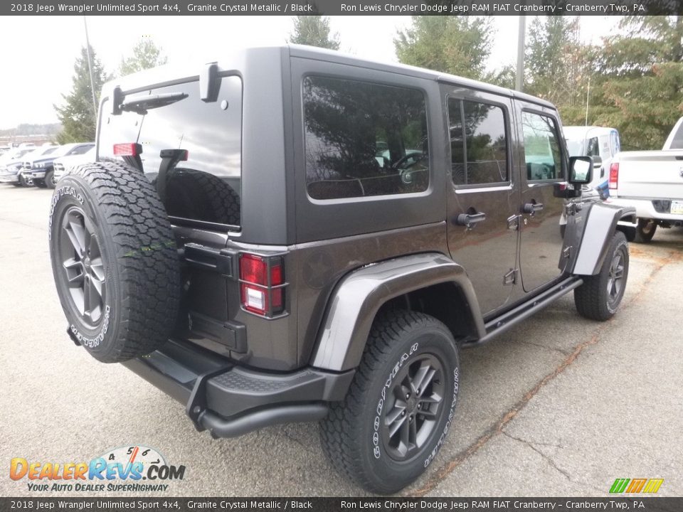 2018 Jeep Wrangler Unlimited Sport 4x4 Granite Crystal Metallic / Black Photo #5