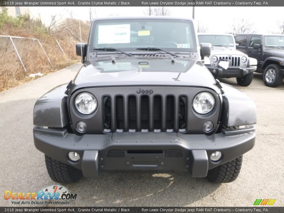 2018 Jeep Wrangler Unlimited Sport 4x4 Granite Crystal Metallic / Black Photo #8