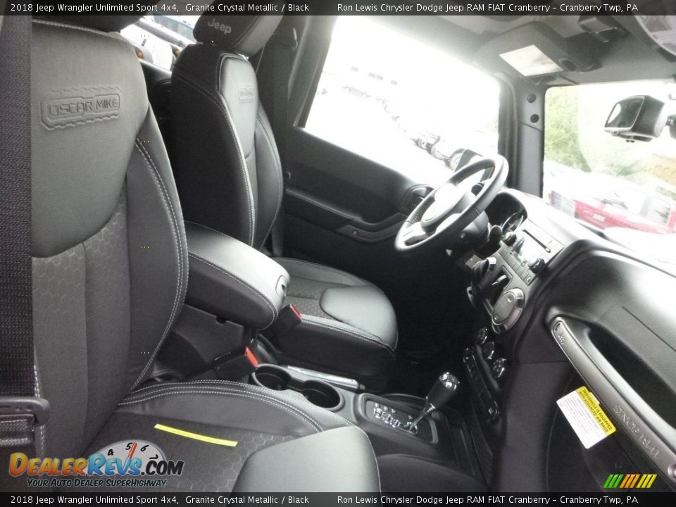 2018 Jeep Wrangler Unlimited Sport 4x4 Granite Crystal Metallic / Black Photo #11