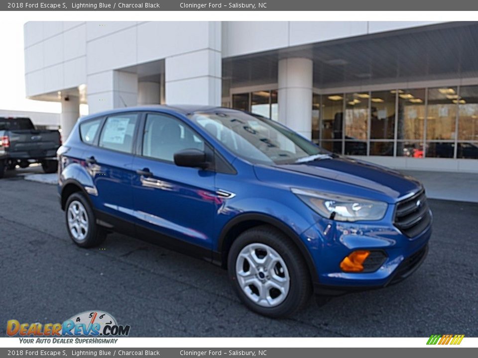 2018 Ford Escape S Lightning Blue / Charcoal Black Photo #1