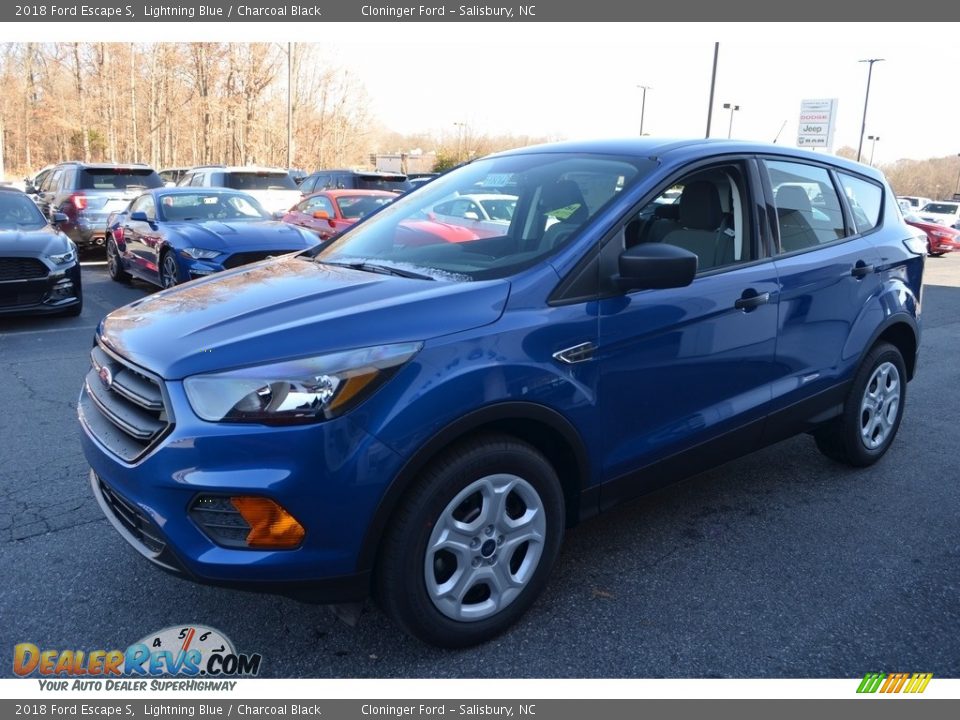 2018 Ford Escape S Lightning Blue / Charcoal Black Photo #3