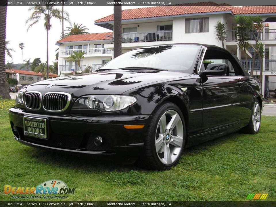 2005 BMW 3 Series 325i Convertible Jet Black / Black Photo #6