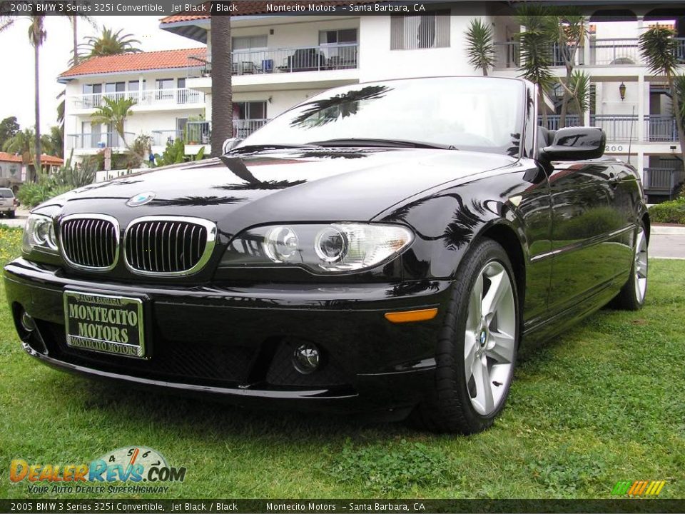 2005 BMW 3 Series 325i Convertible Jet Black / Black Photo #7