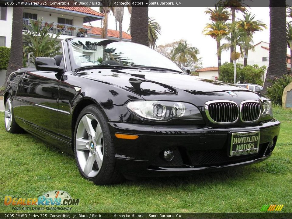 2005 BMW 3 Series 325i Convertible Jet Black / Black Photo #9