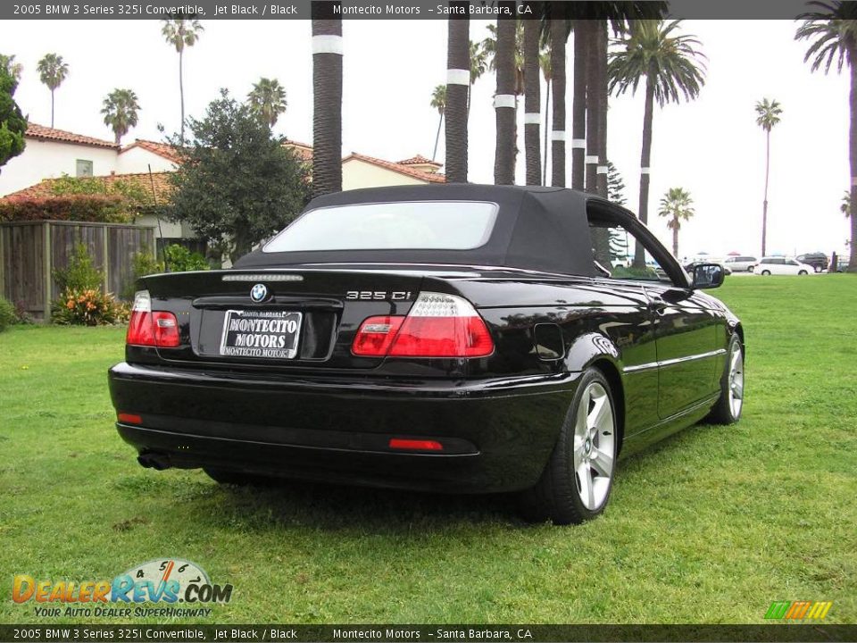 2005 BMW 3 Series 325i Convertible Jet Black / Black Photo #10