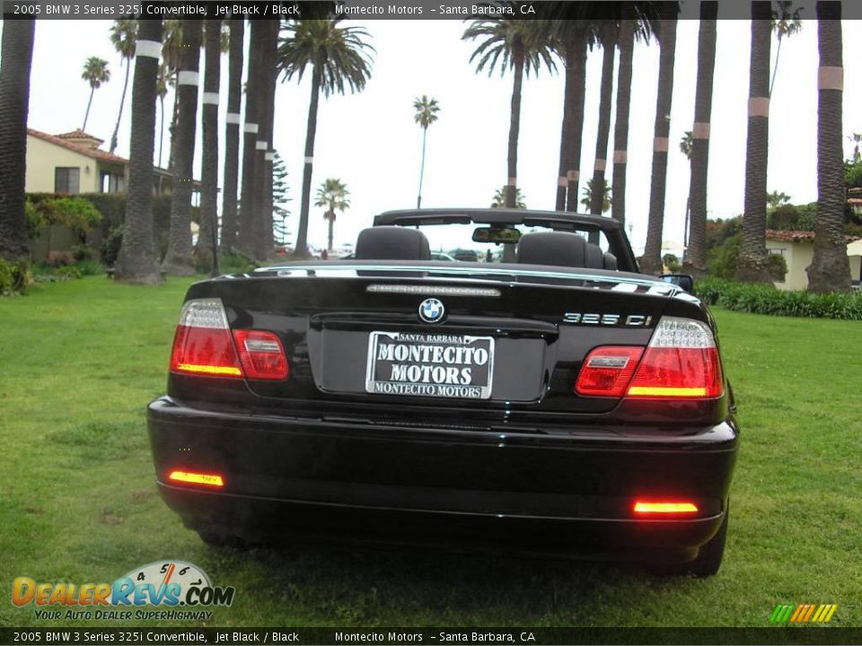 2005 BMW 3 Series 325i Convertible Jet Black / Black Photo #12