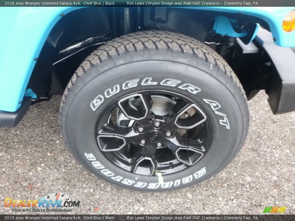2018 Jeep Wrangler Unlimited Sahara 4x4 Chief Blue / Black Photo #9