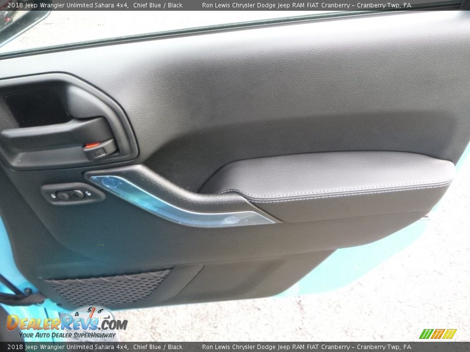 2018 Jeep Wrangler Unlimited Sahara 4x4 Chief Blue / Black Photo #12