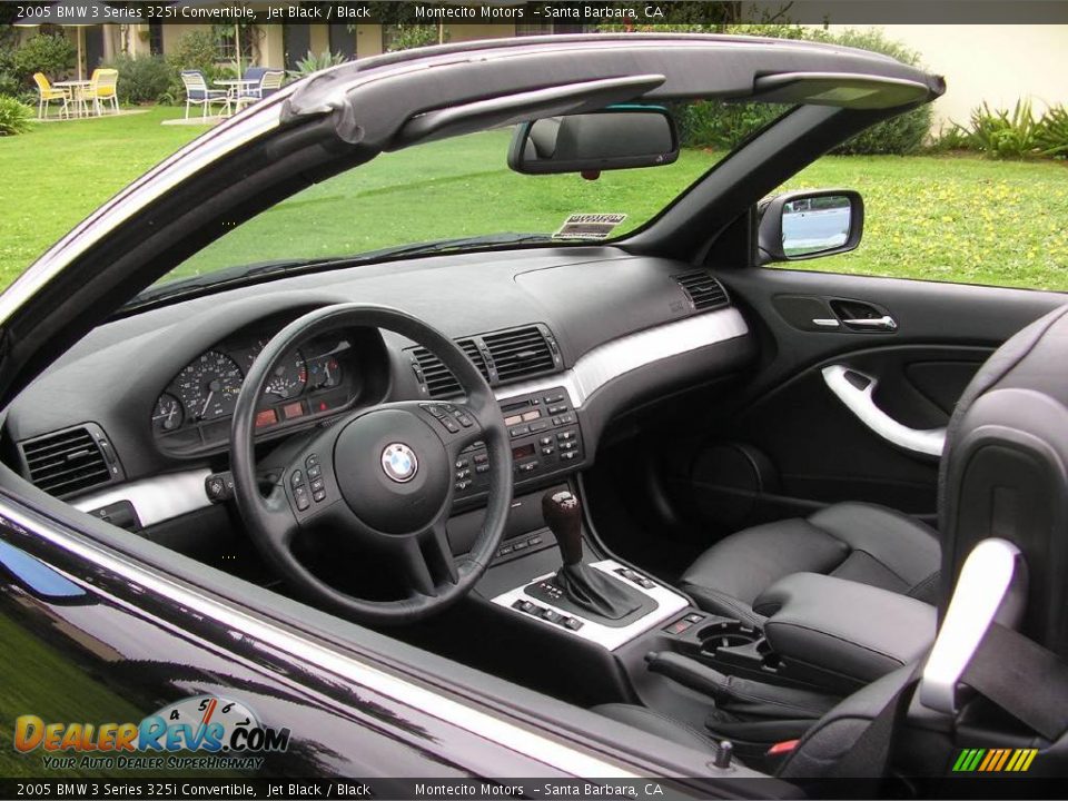 2005 BMW 3 Series 325i Convertible Jet Black / Black Photo #23