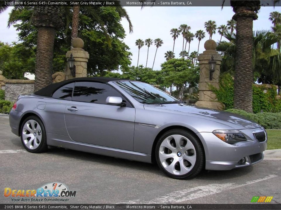 2005 BMW 6 Series 645i Convertible Silver Grey Metallic / Black Photo #2