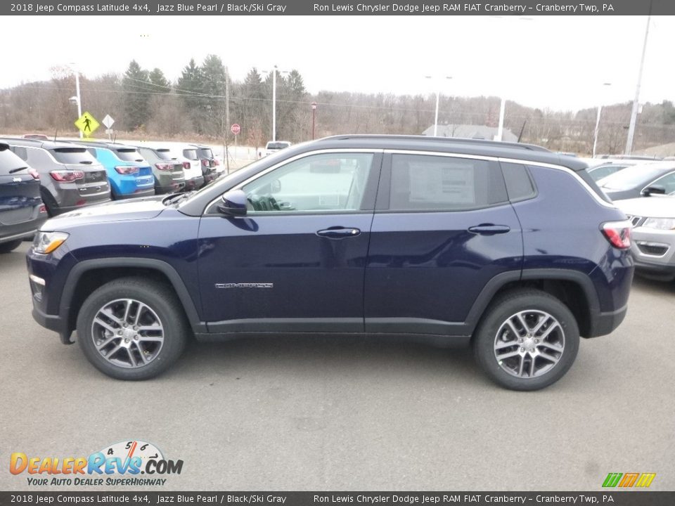 2018 Jeep Compass Latitude 4x4 Jazz Blue Pearl / Black/Ski Gray Photo #2