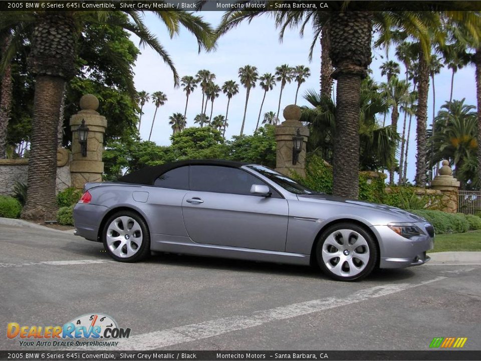 2005 BMW 6 Series 645i Convertible Silver Grey Metallic / Black Photo #6