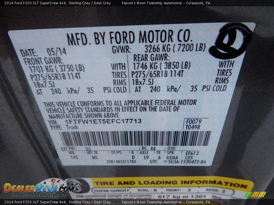 2014 Ford F150 XLT SuperCrew 4x4 Sterling Grey / Steel Grey Photo #23