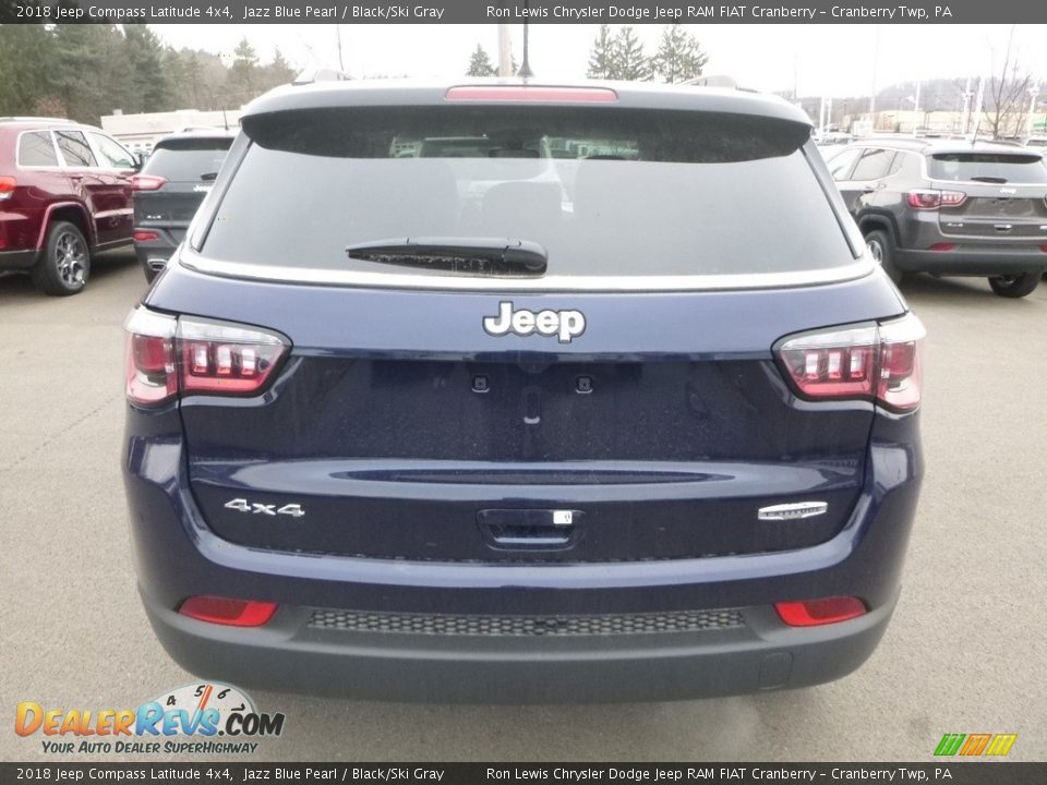 2018 Jeep Compass Latitude 4x4 Jazz Blue Pearl / Black/Ski Gray Photo #4