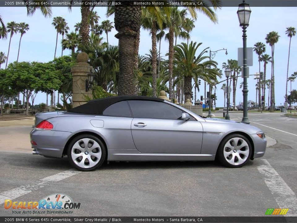2005 BMW 6 Series 645i Convertible Silver Grey Metallic / Black Photo #7