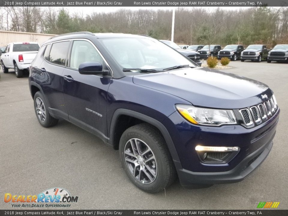 2018 Jeep Compass Latitude 4x4 Jazz Blue Pearl / Black/Ski Gray Photo #7