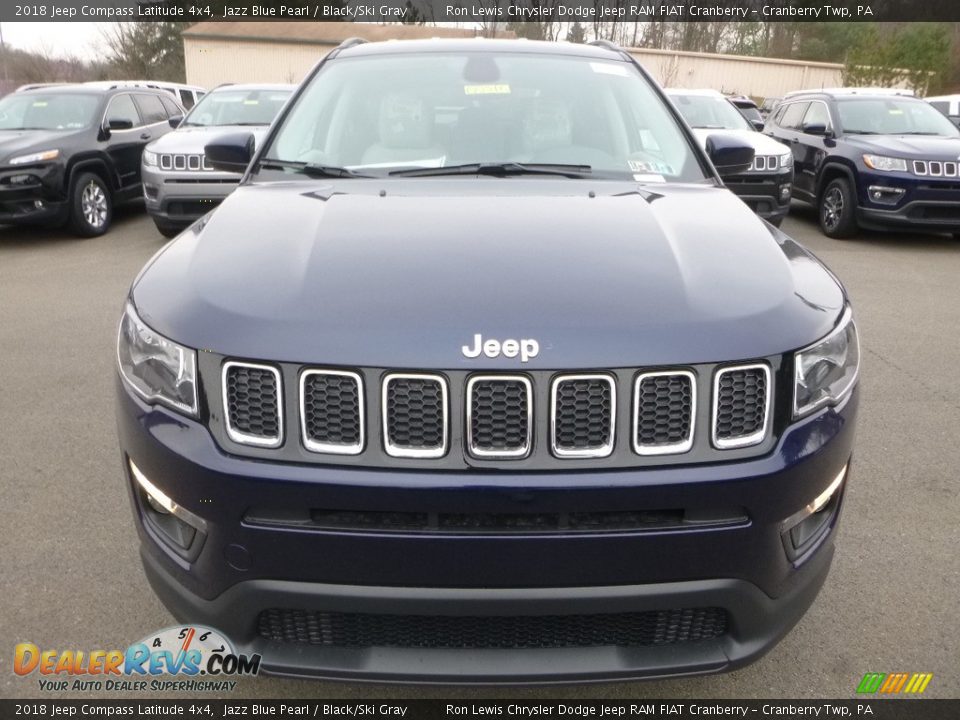 2018 Jeep Compass Latitude 4x4 Jazz Blue Pearl / Black/Ski Gray Photo #8