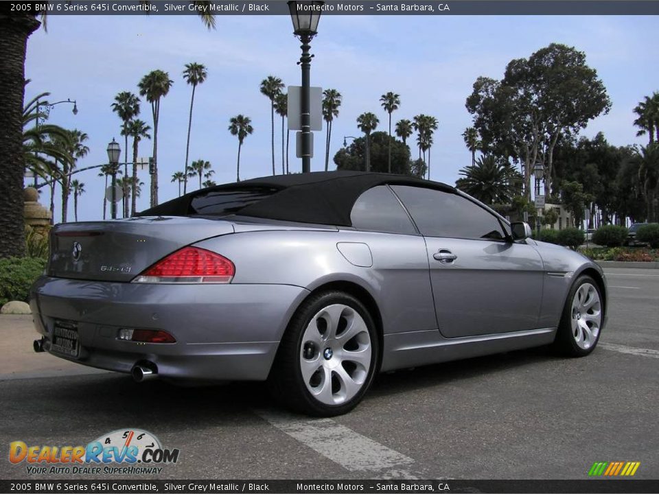 2005 BMW 6 Series 645i Convertible Silver Grey Metallic / Black Photo #8