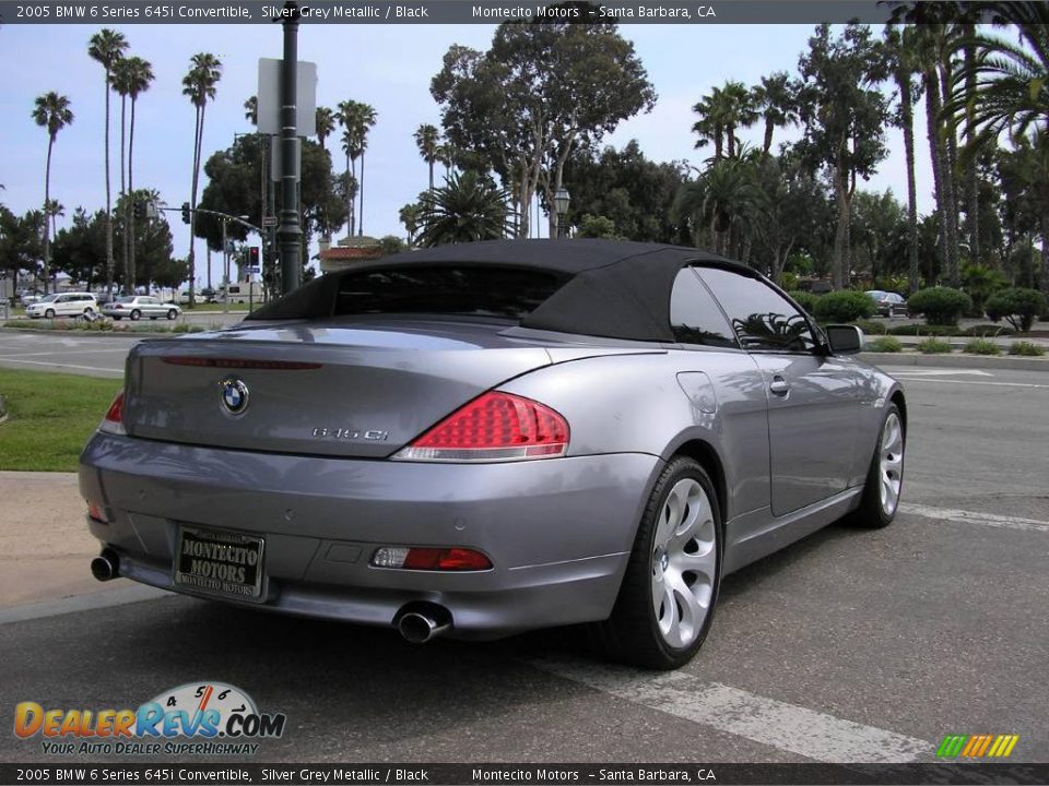 2005 BMW 6 Series 645i Convertible Silver Grey Metallic / Black Photo #9