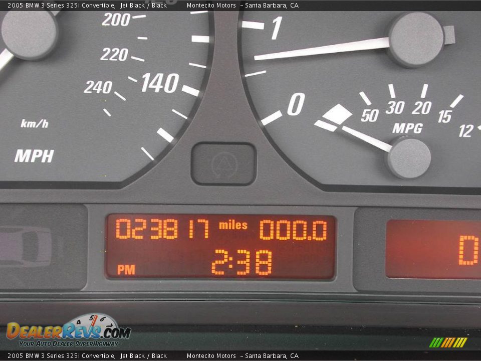 2005 BMW 3 Series 325i Convertible Jet Black / Black Photo #31