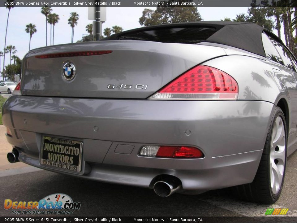 2005 BMW 6 Series 645i Convertible Silver Grey Metallic / Black Photo #10