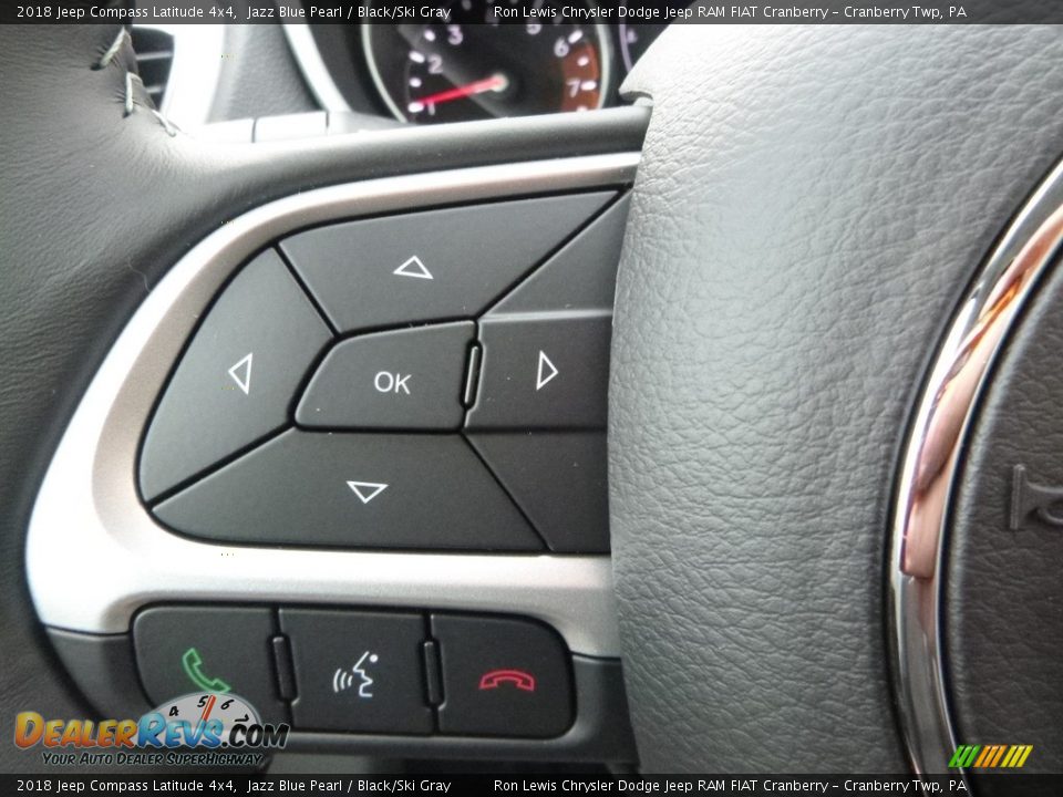 2018 Jeep Compass Latitude 4x4 Jazz Blue Pearl / Black/Ski Gray Photo #19
