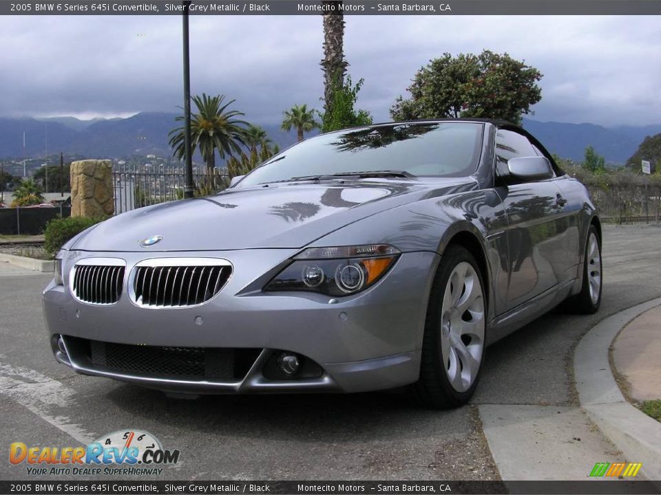 2005 BMW 6 Series 645i Convertible Silver Grey Metallic / Black Photo #12