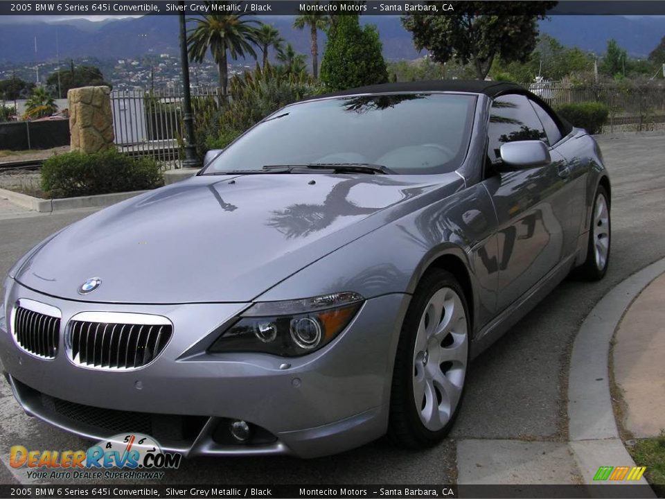 2005 BMW 6 Series 645i Convertible Silver Grey Metallic / Black Photo #13