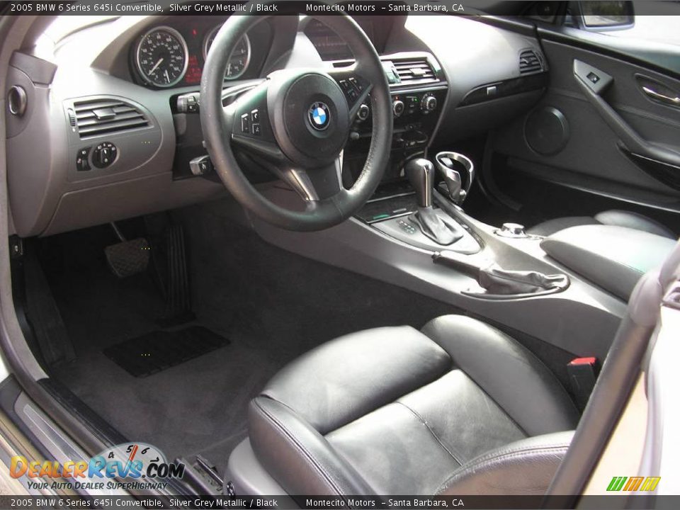 2005 BMW 6 Series 645i Convertible Silver Grey Metallic / Black Photo #16