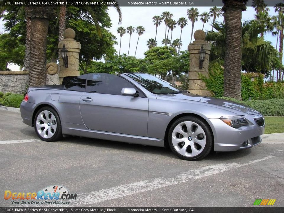 2005 BMW 6 Series 645i Convertible Silver Grey Metallic / Black Photo #18