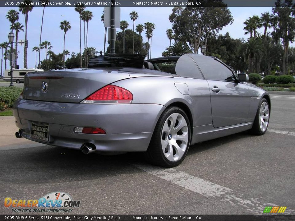 2005 BMW 6 Series 645i Convertible Silver Grey Metallic / Black Photo #20
