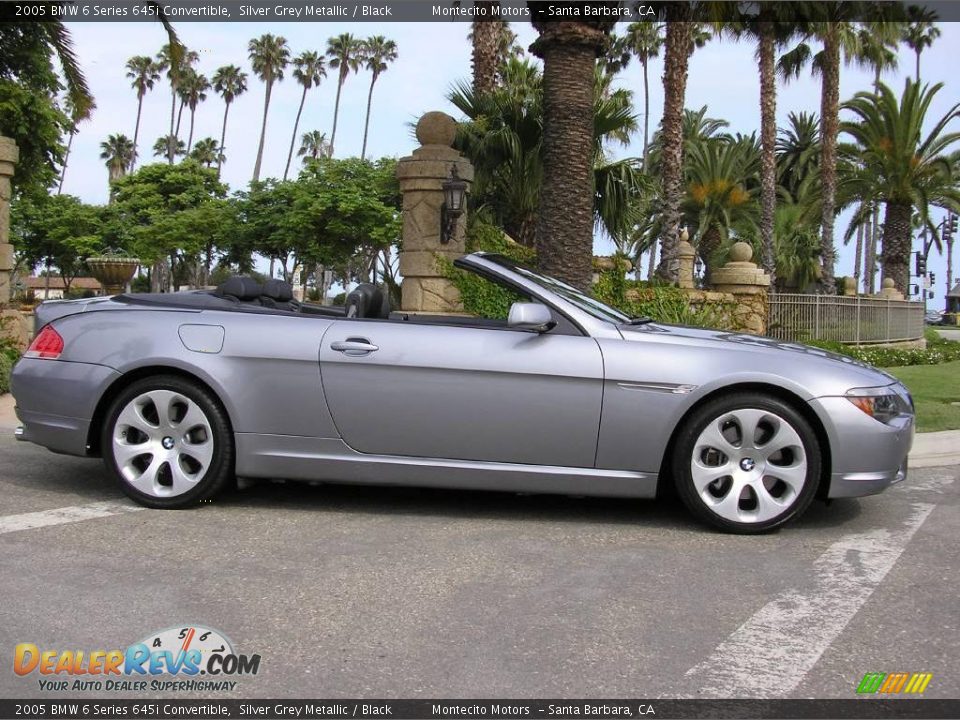 2005 BMW 6 Series 645i Convertible Silver Grey Metallic / Black Photo #26
