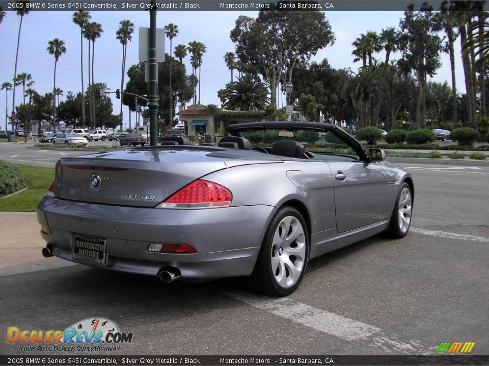 2005 BMW 6 Series 645i Convertible Silver Grey Metallic / Black Photo #27