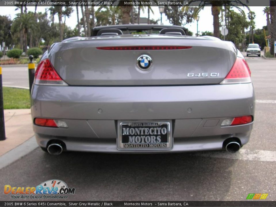 2005 BMW 6 Series 645i Convertible Silver Grey Metallic / Black Photo #28