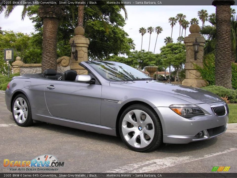 2005 BMW 6 Series 645i Convertible Silver Grey Metallic / Black Photo #29