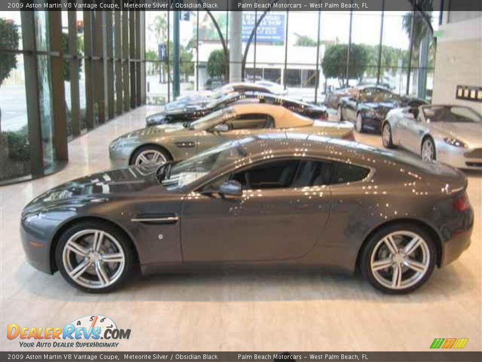 2009 Aston Martin V8 Vantage Coupe Meteorite Silver / Obsidian Black Photo #3