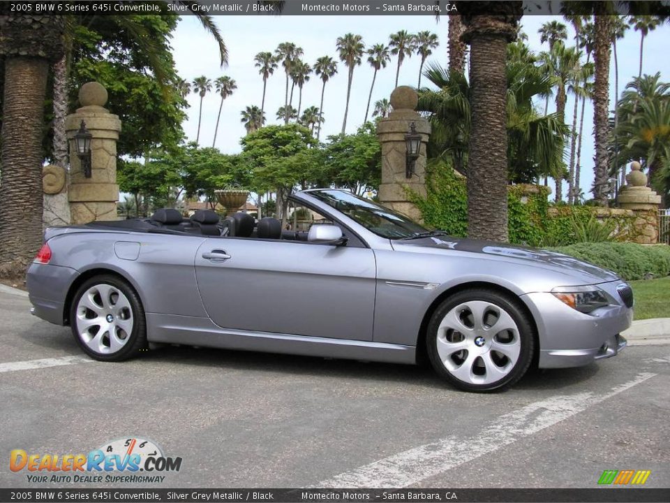 2005 BMW 6 Series 645i Convertible Silver Grey Metallic / Black Photo #30