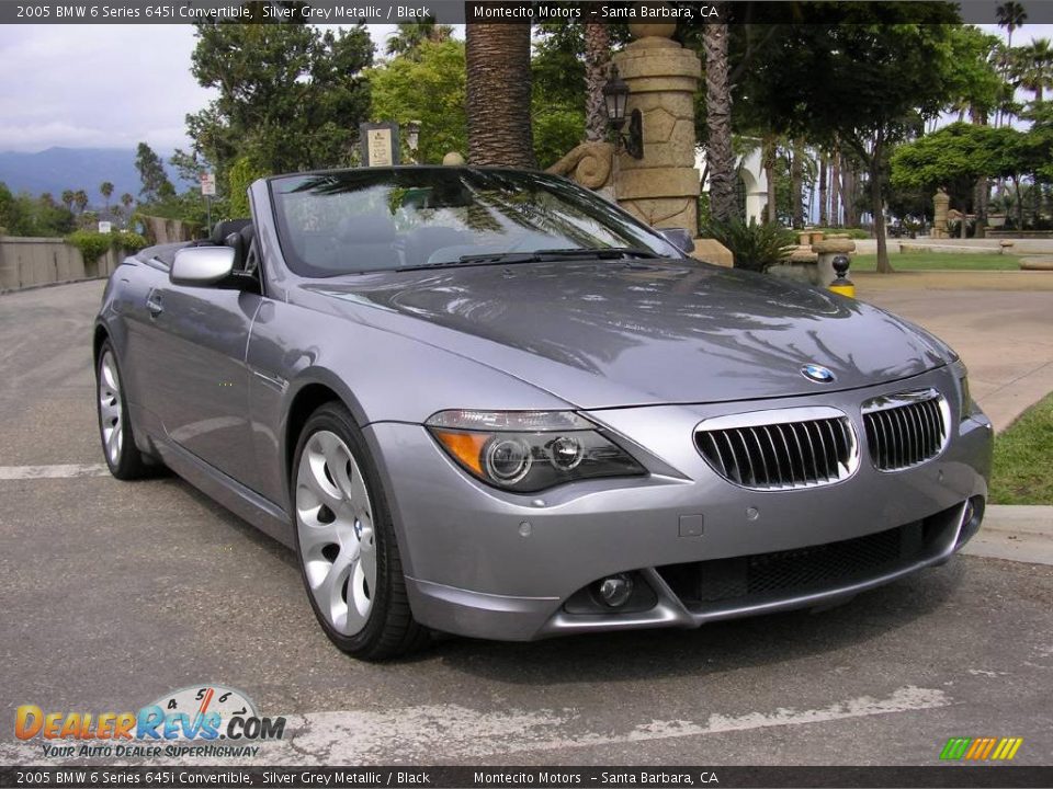 2005 BMW 6 Series 645i Convertible Silver Grey Metallic / Black Photo #31