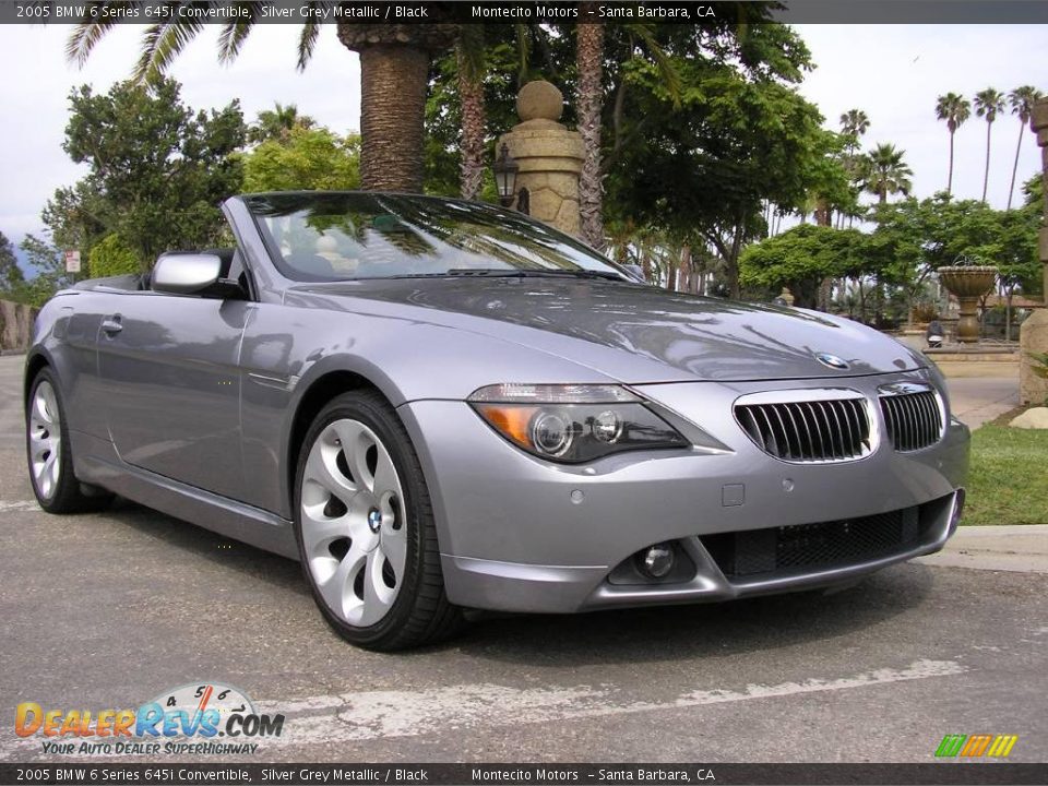 2005 BMW 6 Series 645i Convertible Silver Grey Metallic / Black Photo #32