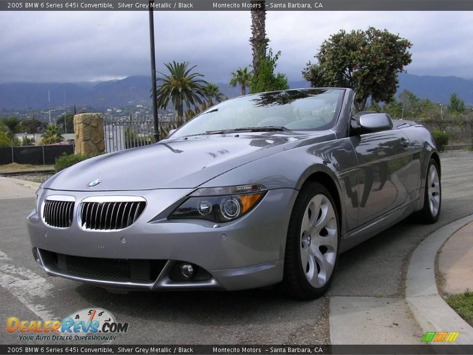2005 BMW 6 Series 645i Convertible Silver Grey Metallic / Black Photo #33