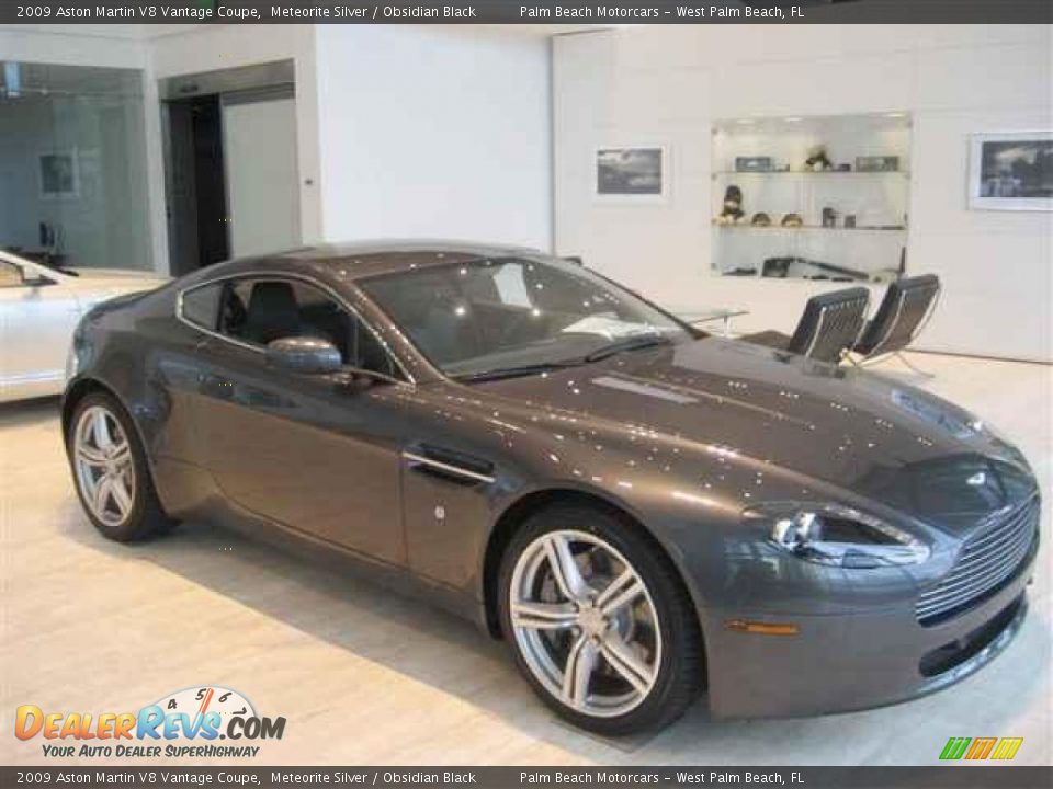2009 Aston Martin V8 Vantage Coupe Meteorite Silver / Obsidian Black Photo #8