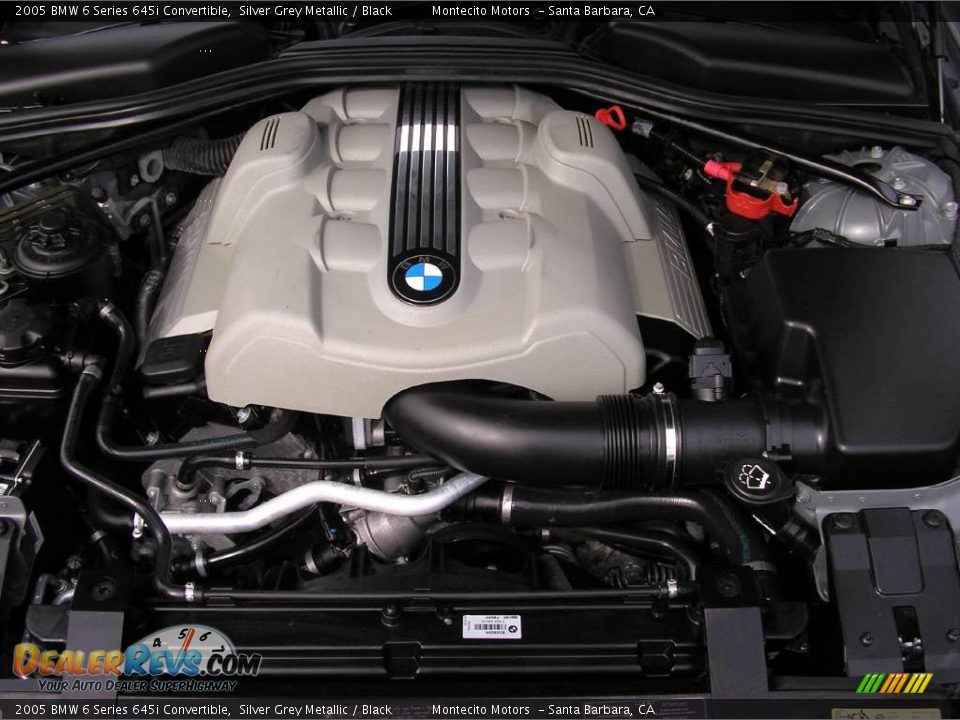 2005 BMW 6 Series 645i Convertible Silver Grey Metallic / Black Photo #35
