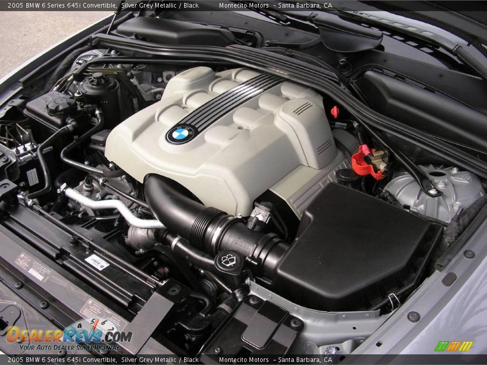 2005 BMW 6 Series 645i Convertible Silver Grey Metallic / Black Photo #36