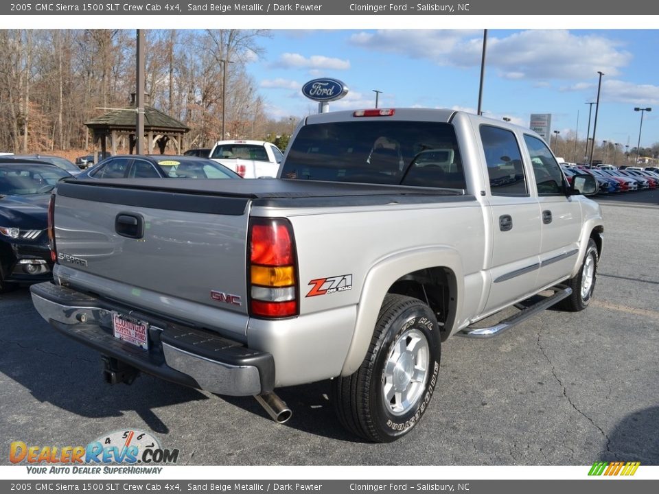 2005 GMC Sierra 1500 SLT Crew Cab 4x4 Sand Beige Metallic / Dark Pewter Photo #3