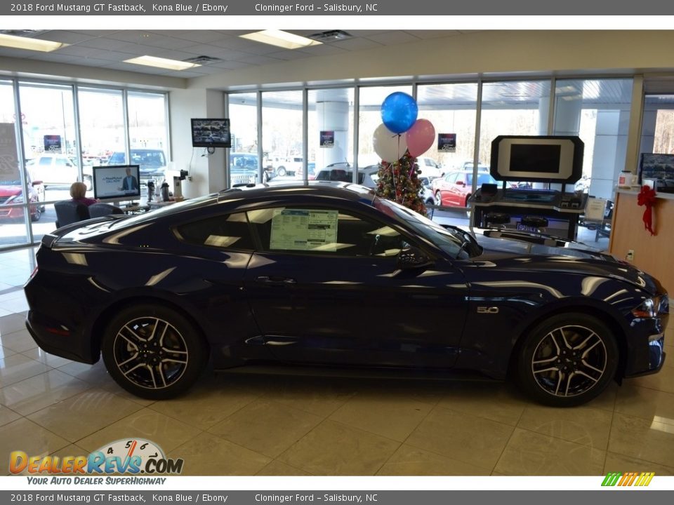 2018 Ford Mustang GT Fastback Kona Blue / Ebony Photo #2