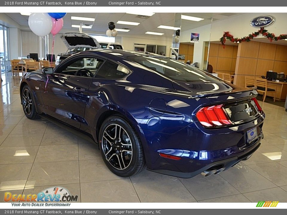 2018 Ford Mustang GT Fastback Kona Blue / Ebony Photo #13